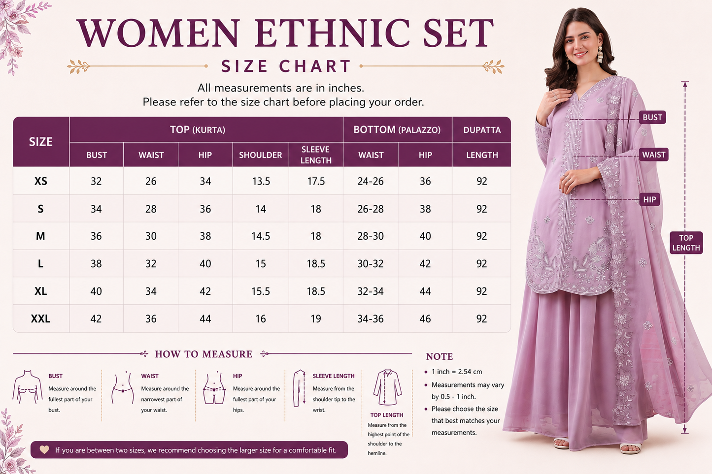 LooksValley Lavender Georgette Embroidered Kurta Set with Palazzo & Dupatta | Elegant Party Wear Ethnic Suit for Women