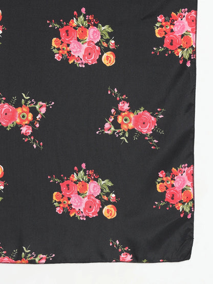 Women's Floral Printed Maxi Dress with Dupatta